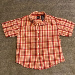 🔴 Gap Plaid Button-down Shirt